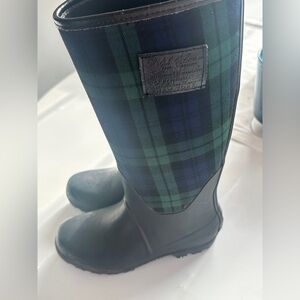 Polo by Ralph Lauren Blue & Green Plaid Rain Boots